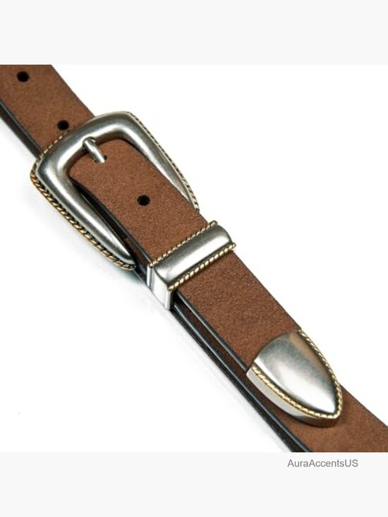 Western Leather Belt | Buffalo Leather | Vintage Style | Classic Fashion main image 4